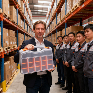 Nhà Máy Bán Buôn Giá Rõ Ràng Top Nắp Cứng PP Nhựa Các Bộ Phận Nhỏ Lưu Trữ Trường Hợp Tổ Chức Loại Hộp Với Có Thể Điều Chỉnh Ngăn - Product Image 3