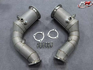 <span class=keywords><strong>KM</strong></span> SS304 Euro 6 Downpipe catalytique à haut débit avec bouclier thermique pour <span class=keywords><strong>Lamborghini</strong></span> <span class=keywords><strong>Urus</strong></span> V8 4.0T – Amélioration des performances du collecteur d'échappement - Product Image 2