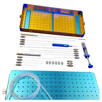 Ensemble de canules de liposuccion A1 en plastique bleu pour injection de graisse corporelle et faciale et transfert de cellules souches