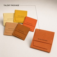 Pochette à bijoux en daim anti-poussière de luxe Talent, 8*8cm, rectangulaire, avec boîte et insert pour le rangement des bijoux