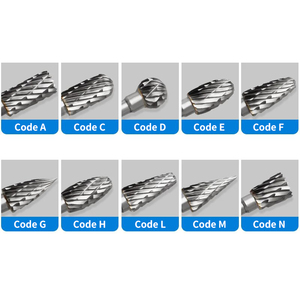 Ensemble de fraises rotatives en carbure de tungstène de haute qualité pour les applications en métal dur et en acier inoxydable A5 A6 E <span class=keywords><strong>D</strong></span> G F H - Product Image 3