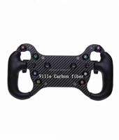 Volant de course Sim en fibre de carbone personnalisé OEM pour contrôleur de jeu de voiture Volant de course en fibre de carbone