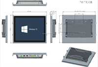 Ordinateur à écran tactile de 17 pouces monté sur panneau PC industriel tout-en-un sans ventilateur avec CPU I3 I5 I7 Celeron N100 J6412 pour l'automatisation