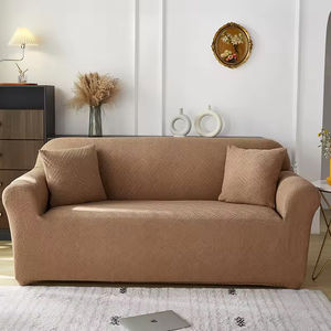 Fundas elásticas de color liso <span class=keywords><strong>para</strong></span> sofá de <span class=keywords><strong>3</strong></span>/4 asientos-Fundas elásticas de poliéster lavables <span class=keywords><strong>con</strong></span> diseño moderno - Product Image 4