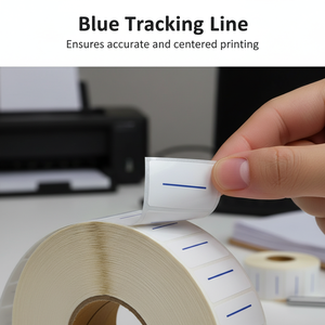 High-quality customised 31x12, 37x20 and 40x17 black adhesive labels for clothing – price tags and <b>stickers</b> - Product Image 3