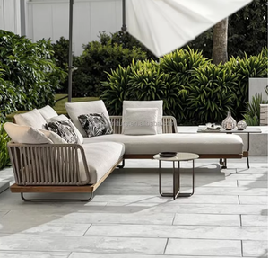 Set Divano da Giardino Premium con Tessuto in Vimini Resistente alle Intemperie <span class=keywords><strong>per</strong></span> Patio, Balcone e Terrazza - Product Image 5