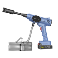 Pistolet de lavage de voiture électrique sans fil portable haute pression avec batterie au lithium en plastique