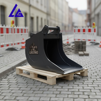 Bucket Lumpur S45 S50 Lebar 1500mm 350L, Bucket Skandinavia, Bucket Grading, Aksesoris Excavator untuk Proyek Pembersihan Kota