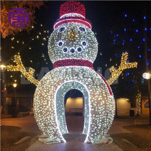 Large Led Christmas Snowman Shape Lamp Outdoor Ip65 Waterproof Customizable Color Easy Installation Festivals <b>Lighting</b> - Product Image 3