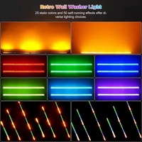 Barre lumineuse LED rétro à 6 yeux, matricielle, DMX512 RDM, avec fonction de projection de fond, pour éclairage professionnel de scène, de club et de théâtre
