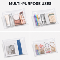 Carpeta de Archivos Ligera de Gran Capacidad con Logotipo Personalizado, Bolsa de Documentos Transparente Multifuncional a Prueba de Agua para Necesidades Diarias