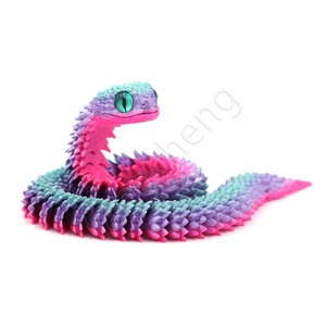 Set de Figuras Articuladas de Serpiente Víbora y Huevo Impresas en <span class=keywords><strong>3D</strong></span>, Caja Sorpresa Gashapon para Regalos - Product Image 6