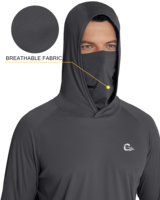 Chemise de protection solaire à manches longues pour homme, à capuche, UPF 50+, respirante, séchage rapide, pour la pêche, le surf, logo personnalisé