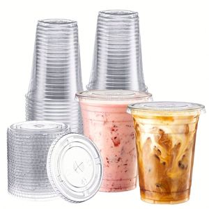 Gobelets en plastique jetables à paroi simple en PP transparent avec logo personnalisé pour les boissons au café, sans BPA, certifiés ISO, livraison directe d'usine - Product Image 1