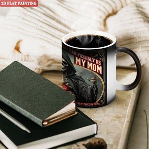 Mug en céramique à changement de couleur magique 11oz, sensible à la chaleur, noir givré, pour la maison et le bureau - Product Image 3