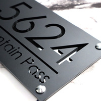 Plaques de numéros de maison personnalisées, lettres de rue, numéros de porte en plastique, plaques d'adresse, numéros de maison en acier inoxydable, panneaux de porte