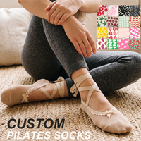 Chaussettes de sport antidérapantes en coton pour femmes, idéales pour le yoga, le Pilates et le ballet – Modèle de luxe personnalisé