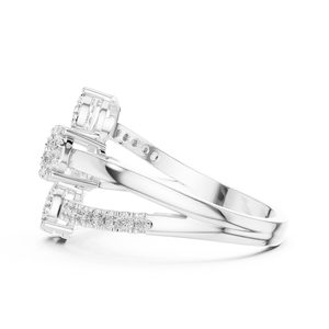 Bague en argent avec diamant, bijou élégant et brillant pour femme, idéal pour les mariages, les fiançailles, les soirées et comme cadeau spécial - Product Image 3