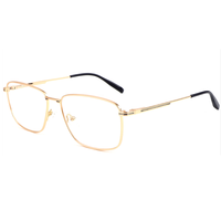 Lunettes optiques en vrac à monture métallique carrée, design élégant et simple, pour usage quotidien et correction de la vue, idéales pour les loisirs décontractés