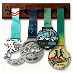 Médaille de ski personnalisée avec logo, médailles en émail argenté antique, créez votre propre récompense de compétition, artisanat métallique - Product Image 4