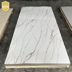 Modern Design High Gloss <strong>Waterproof</strong> HPL Marble <strong>Wall</strong> <strong>Panels</strong> 4x8 1220*2440mm <strong>for</strong> Bathroom Hospital Gym Hotel Use Also <strong>for</strong> <strong>Kitchen</strong> - Product Image 1