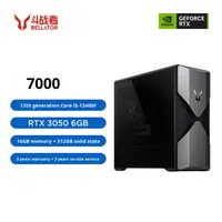Komputer Desktop Gaming Lecoo Combatants F7000 Prosesor Intel Core I5-12400 Kartu Grafis RTX 3050 6g 16G 512G SSD