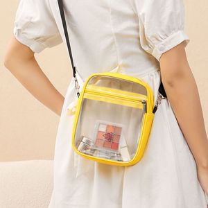 Bolso de hombro transparente de PVC para mujer, bolso cuadrado pequeño impermeable, bolso cruzado de viaje con bolsillo frontal transparente - Product Image 2