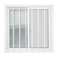 Fenêtre PVC pour maison conteneur 1100*1120, simple, coulissante, en verre trempé, double cadre pour panneau sandwich de 50-75 mm