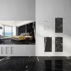 Losas de Cerámica Sinterizada Fox Marble, Formato Jumbo 1200x2400mm, Breccia Estrella Ice, para Baños de Lujo y Centros Comerciales - Product Image 6