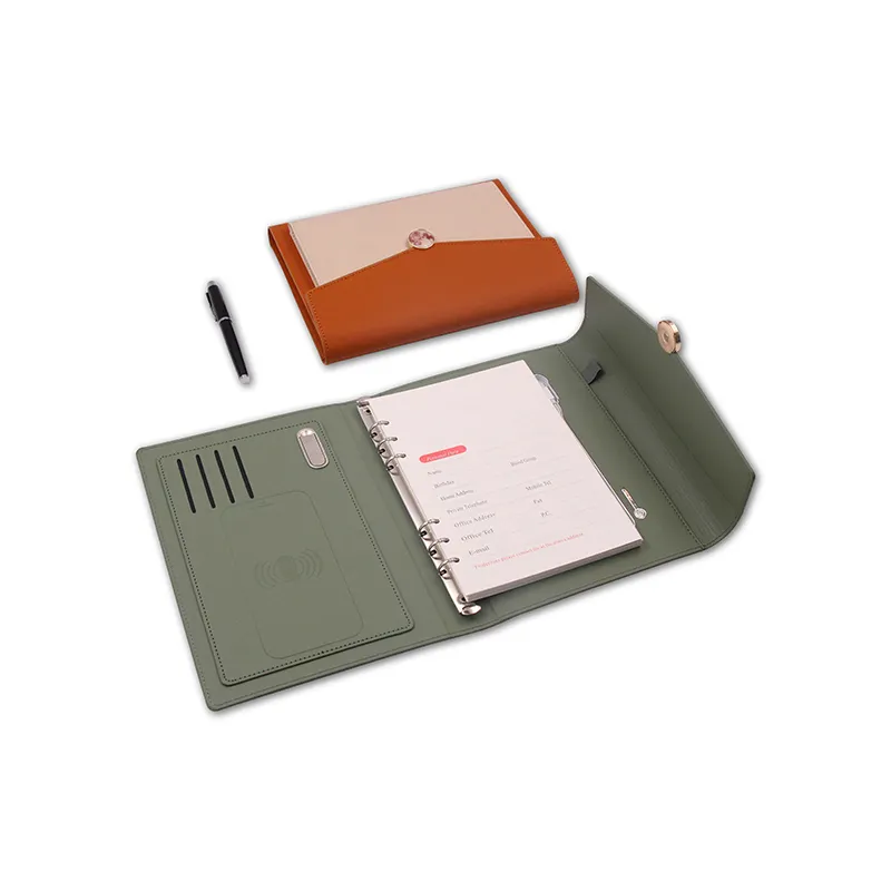 Carnet pour ordinateur portable rechargeable journal de charge sans fil journal de charge sans fil ordinateur portable multifonction avec charge sans fil