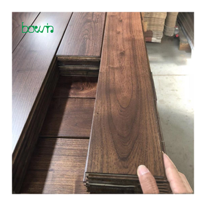 Maßgefertigter Walnussfarbener Chinesischer Teakholz-Bodenbelag Wasserfester Innen-Holzboden Gewichtsresistent Modernes Design Ausgewählte Qualität - Product Image 1