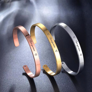 Avoir du <span class=keywords><strong>courage</strong></span> rester fort énergie foi inspirant manchette bracelet en acier inoxydable os frêne bracelet - Product Image 2
