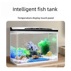 Automatisch Voedend Slim Klein Vis <span class=keywords><strong>Aquarium</strong></span> Ultra Helder Glas Slim <span class=keywords><strong>Aquarium</strong></span> Met Filter en Led Verlichting - Product Image 2