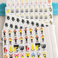 Jeu de Mahjong Américain Personnalisé avec Logo Personnalisé BU University, Tuiles Blanches en Acrylique Imprimées, Jeu de Table de Voyage pour Adultes