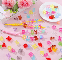 Perles de lettres en acrylique transparentes et colorées pour chaînes de téléphone, breloques de sac, accessoires de fabrication de bijoux DIY, bracelets, colliers, boucles d'oreilles et artisanat