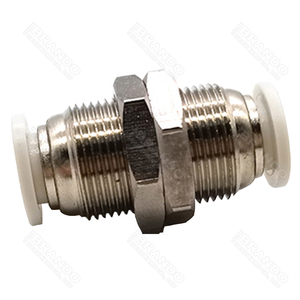 PMM Bulkhead Union Plastic Air Tube Quick To Connect Pipe Pneumatic Hose Fitting 1/8'' 1/4'' 3/8'' 1/2'' M12 M14 M16 M18 M20