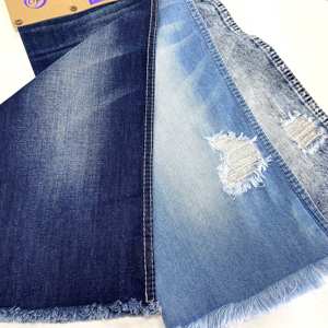 ล้างลายผ้าฝ้ายโพลีเอสเตอร์ผสมผ้ายีนส์ผ้าสิ่งทอวัตถุดิบยีนส์Jean Blueจีนสําหรับผู้ชายTricotถักเส้นด้ายย้อม - Product Image 2