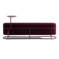 Banc pouf ovale en tissu design moderne, vente en gros d'usine, ensemble pour bureau, espace public, école-banc de canapé modulable