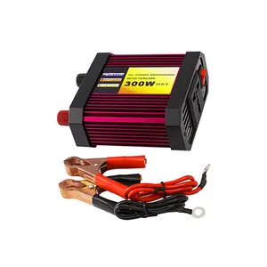 Inversor de corriente solar de onda sinusoidal modificada de 300W, 12V, 220V, CC a CA, inversor de coche