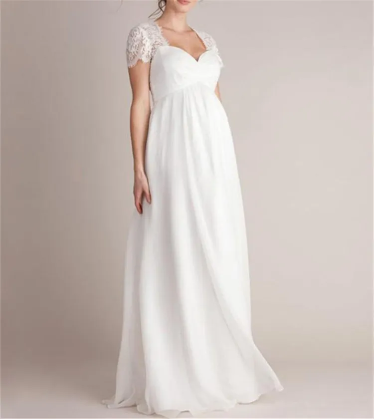 Hiçbir MOQ toptan akşam elbise basit düğün elbisesi hamile elbisesi Photoshoot