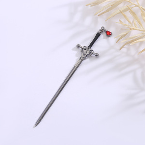 กิ๊บติดผมรูปดาบ DIY สไตล์จีน กิ๊บเสียบผมทรงดาบ สำหรับทำ<span class=keywords><strong>ผม</strong></span><span class=keywords><strong>ทรง</strong></span>บัน สไตล์พังก์ เครื่องประดับผมแฟชั่นสำหรับผู้หญิง - Product Image 2