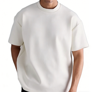 T-shirt vierge épais de haute qualité pour homme, 100 % coton, personnalisable pour l'été, service OEM unisexe - Product Image 1