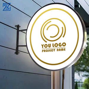 Vente en gros de panneaux lumineux publicitaires LED en acrylique de forme ronde, personnalisés, bon marché et de haute qualité - Product Image 1