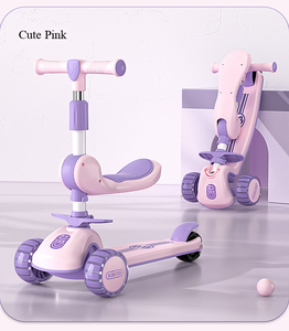 <span class=keywords><strong>Trottinette</strong></span> à <span class=keywords><strong>3</strong></span> <span class=keywords><strong>roues</strong></span> en plastique pour enfants, <span class=keywords><strong>3</strong></span>+ ans, <span class=keywords><strong>3</strong></span>-en-1, siège et guidon, unisexe, voiture à roulettes pour bébé, élargie et épaissie - Product Image 4