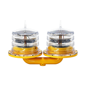Luz de Obstrucción Aérea de Baja Intensidad con Energía Solar, Luz de Advertencia de Torre de Doble Cabezal, Libre de Mantenimiento - Product Image 1
