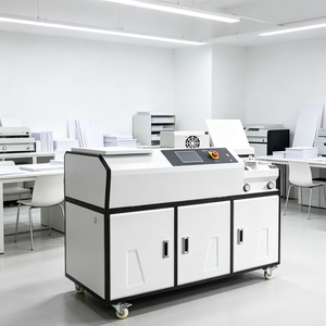 Relieuse industrielle A3/A4, relieuse de livres, 3 rouleaux, machine de reliure automatique à <span class=keywords><strong>colle</strong></span> thermofusible pour imprimerie - Product Image 1