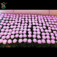 Approvisionnement direct d'usine LED fleur artificielle Rose lumière pour la décoration de paysage extérieur