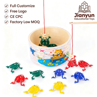 Jeu de table interactif personnalisable pour enfants et tout-petits, ensemble de jeu éducatif, jeu de société de table de pêche aux grenouilles rebondissantes