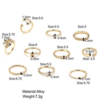 Bague personnalisée Mylove Chic en laiton plaqué or 18 carats avec CZ et opale, motif croissant de lune, pour femme, collection Starlight Beach Bonfires