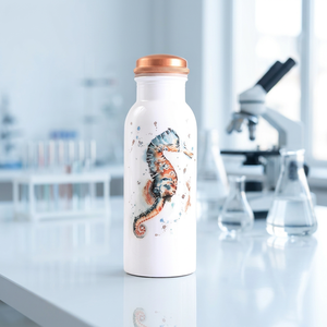 Bouteille en cuivre Meena Art, bouteille d'eau en cuivre pour usage quotidien, bouteille d'eau en cuivre ayurvédique, bouteille d'eau de 500 ml, anti-fuite - Product Image 1